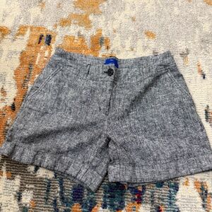Apt 9 black blend ladies women linen pocket dressy casual shorts size 6 clothes